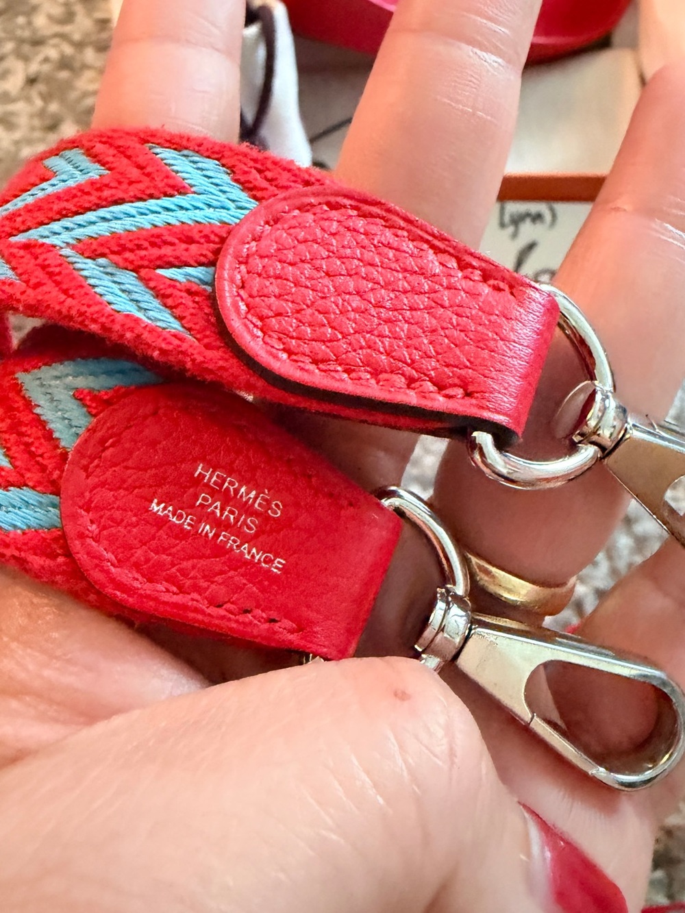 Authentic Hermes Evelyne TPM in Rouge PHW - Picture 9 of 16